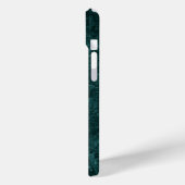 Velvety Aquamarin Damask | Dunkelgrüner Grunge Bar Case-Mate iPhone Hülle (Rückseite / Links)