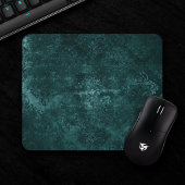 Velvety Aquamarin Damask | Dunkelgrüner Grunge Bar Mousepad