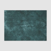 Velvety Aquamarin Damask | Dunkelgrüner Grunge Bar Seidenpapier (Vorderseite)