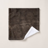 Velvety Bronze Damask | Brown Baroque Grunge Badhandtuch Set (Waschlappen)
