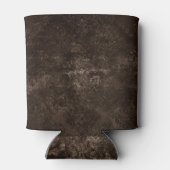 Velvety Bronze Damask | Brown Baroque Grunge Dosenkühler (Rückseite)