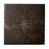 Velvety Bronze Damask | Brown Baroque Grunge Fliese (Vorderseite)