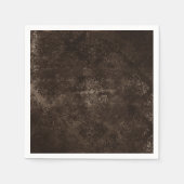 Velvety Bronze Damask | Brown Baroque Grunge Serviette (Vorderseite)