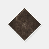 Velvety Bronze Damask | Brown Baroque Grunge Serviette (Ecke)