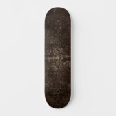 Velvety Bronze Damask | Brown Baroque Grunge Skateboard (Vorderseite)