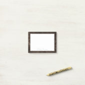 Velvety Bronze Damask | Mocha Brown Grunge Baroque Post-it Klebezettel (Auf Schreibtisch)