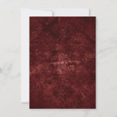 Velvety Henna Damask | Crimson Red Baroque Oh Baby Einladung (Rückseite)