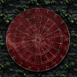 Velvety Henna Damask | Red Distressed Grunge Dartscheibe<br><div class="desc">90er Grunge, ganz erwachsen! Edler und dramatischer, gotisch inspiriert dunkelsamtiger Barockdamast in tiefer Farbenpalette schafft eine opulente, Vintag zerkleinerte Samtstruktur. Aus der luxuriösen und raffinierten Kollektion "Moody Jewel Tones" verleiht dieses moderne Mischmedium unisex (und dennoch feminin) abstrakten Effekt einen vollkommenen Pop duskischer, gedämpfter und schlichter Farbe. #jeweltones Um Produkte oder...</div>