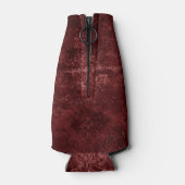 Velvety Henna Damask | Red Distressed Grunge Flaschenkühler (Rückseite)
