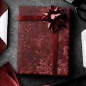 Velvety Henna Damask | Red Distressed Grunge Geschenkpapier