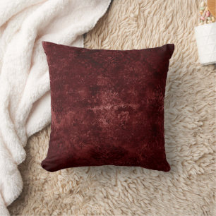 Velvety Henna Damask Red Distressed Grunge Kissen