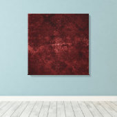 Velvety Henna Damask | Red Distressed Grunge Leinwanddruck (Insitu (Holzboden))