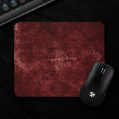 Velvety Henna Damask | Red Distressed Grunge Mousepad