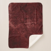 Velvety Henna Damask | Red Distressed Grunge Sherpadecke (Vorderseite)
