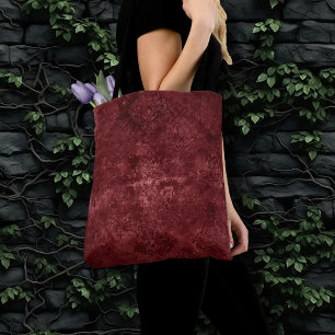 Velvety Henna Damask Red Distressed Grunge Tasche
