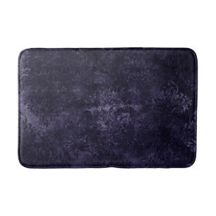 Velvety Midnight Damask   Indigo Lila Grunge Badematte
