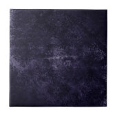 Velvety Midnight Damask | Indigo Lila Grunge Fliese (Vorderseite)