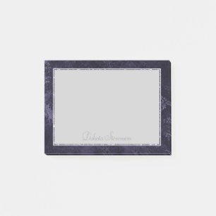 Velvety Midnight Damask   Indigo Lila Grunge Post-it Klebezettel