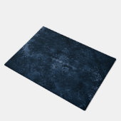 Velvety Navy Damask | Dark Blue Grunge Barock Fußmatte (Schrägansicht)
