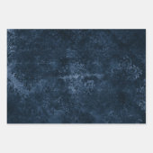 Velvety Navy Damask | Dark Blue Grunge Barock Geschenkpapier Set (Vorderseite 2)