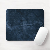Velvety Navy Damask | Dark Blue Grunge Barock Mousepad (Mit Mouse)
