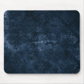 Velvety Navy Damask | Dark Blue Grunge Barock Mousepad (Vorne)