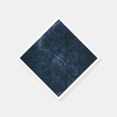 Velvety Navy Damask | Dark Blue Grunge Barock Serviette (Ecke)