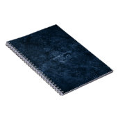 Velvety Navy Damask | Dark Blue Grunge Floral Notizblock (Rechte Seite)