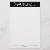 Velvety Onyx Damask | Black Vampy Grunge Custom Briefpapier (Vorderseite)