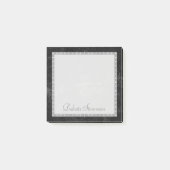 Velvety Onyx Damask | Black Vampy Grunge Custom Post-it Klebezettel (Vorderseite)