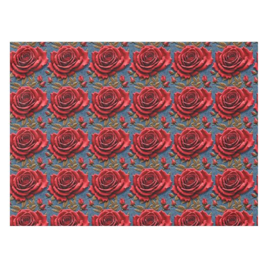 Velvety Red Roses  Tischdecke (Vorderseite (Horizontal))
