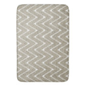 Velvety Sand Brown Zickzack Muster Badematte (Vorderseite Vertikal)