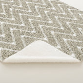 Velvety Sand Brown Zickzack Muster Sherpadecke (3/4)