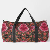 Velvety Soft Pink Floral Look Fractal Abstract Duffle Bag (Rückseite)