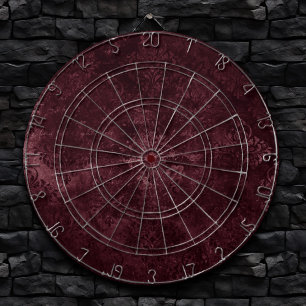 Velvety Wine Damask   Bordeaux Sangria Glam Dartscheibe