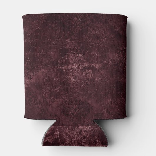 Velvety Wine Damask | Bordeaux Sangria Glam Dosenkühler (Rückseite)