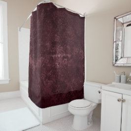 Velvety Wine Damask | Bordeaux Sangria Glam Duschvorhang