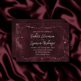 Velvety Wine Damask | Bordeaux Sangria Glam Einladung