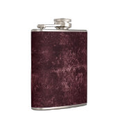 Velvety Wine Damask | Bordeaux Sangria Glam Flachmann (Rechts)