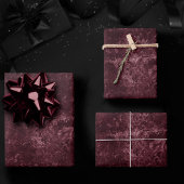 Velvety Wine Damask | Bordeaux Sangria Glam Geschenkpapier Set