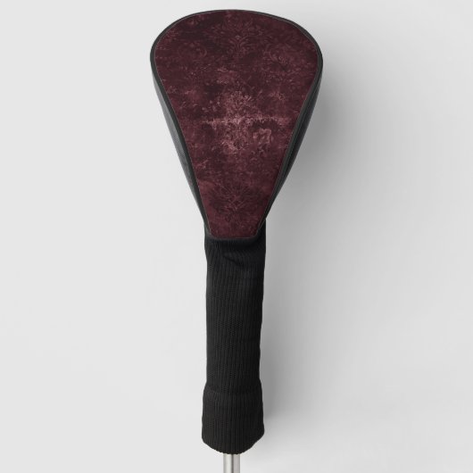 Velvety Wine Damask | Bordeaux Sangria Glam Golf Headcover (Vorderseite)