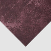 Velvety Wine Damask | Bordeaux Sangria Glam Seidenpapier (Ausschnitt)