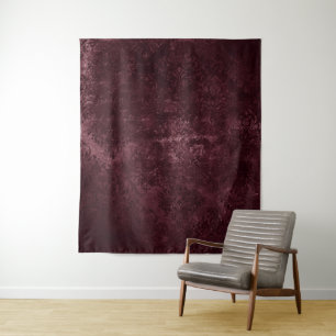 Velvety Wine Damask Bordeaux Sangria Hintergrund Wandteppich