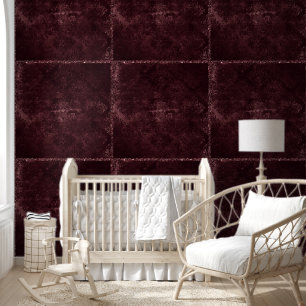 Velvety Wine Damask Maroon Merlot Grunge Baroque Tapete