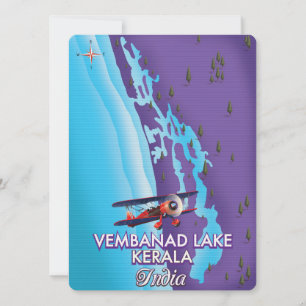 Vembanad Lake, Indien Reiseplakat