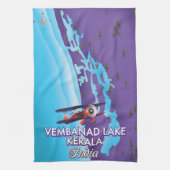 Vembanad Lake, Indien Reiseplakat Geschirrtuch (Vertikal)