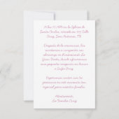 Ven A Celebrar Mi Primera Comunión con Foto Flores Dankeskarte (Rückseite)
