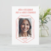 Ven A Celebrar mis 68 Años Fiesta de Cumpleaños Einladung (Stehend Vorderseite)