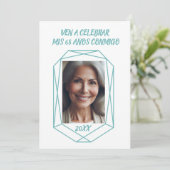 Ven A Celebrar mis 68 Años Fiesta de Cumpleaños Einladung (Stehend Vorderseite)