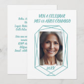 Ven A Celebrar mis 68 Años Fiesta de Cumpleaños Einladung (Vorne/Hinten)